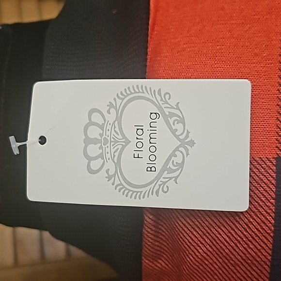 NWT Floral Blooming light open front long plaid jacket - Picture 7 of 9